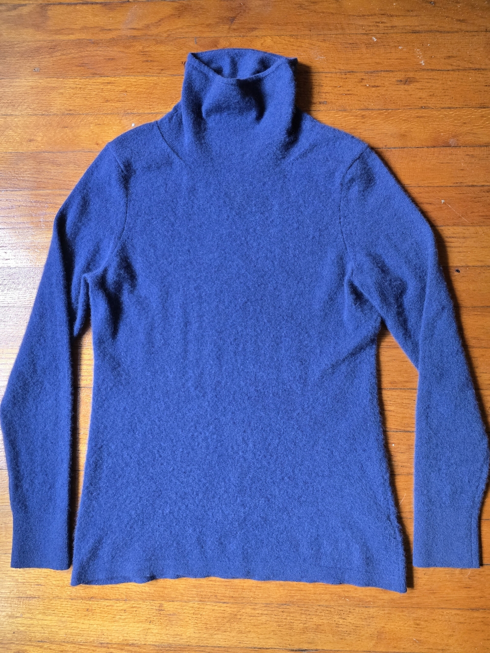 Nordstrom 100% Cashmere Turtleneck Blue Small